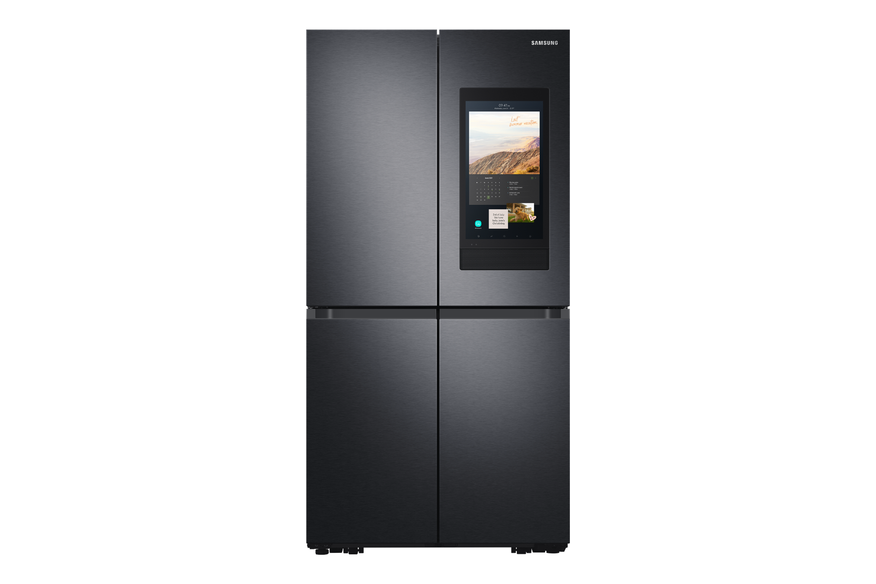 Samsung Family Hub RF65A977FB1/EU American French Style Fridge Freezer with Beverage Centre - Black