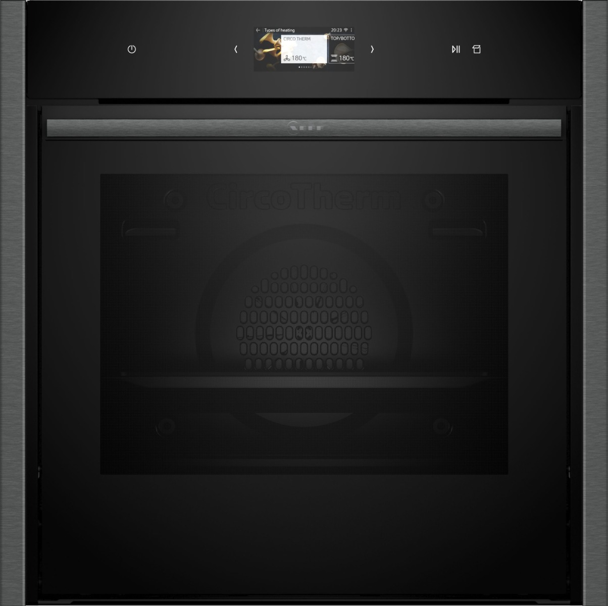Neff B64FS31G0B Built-In Slide and Hide Single Oven - Black with Graphite-Grey Trim