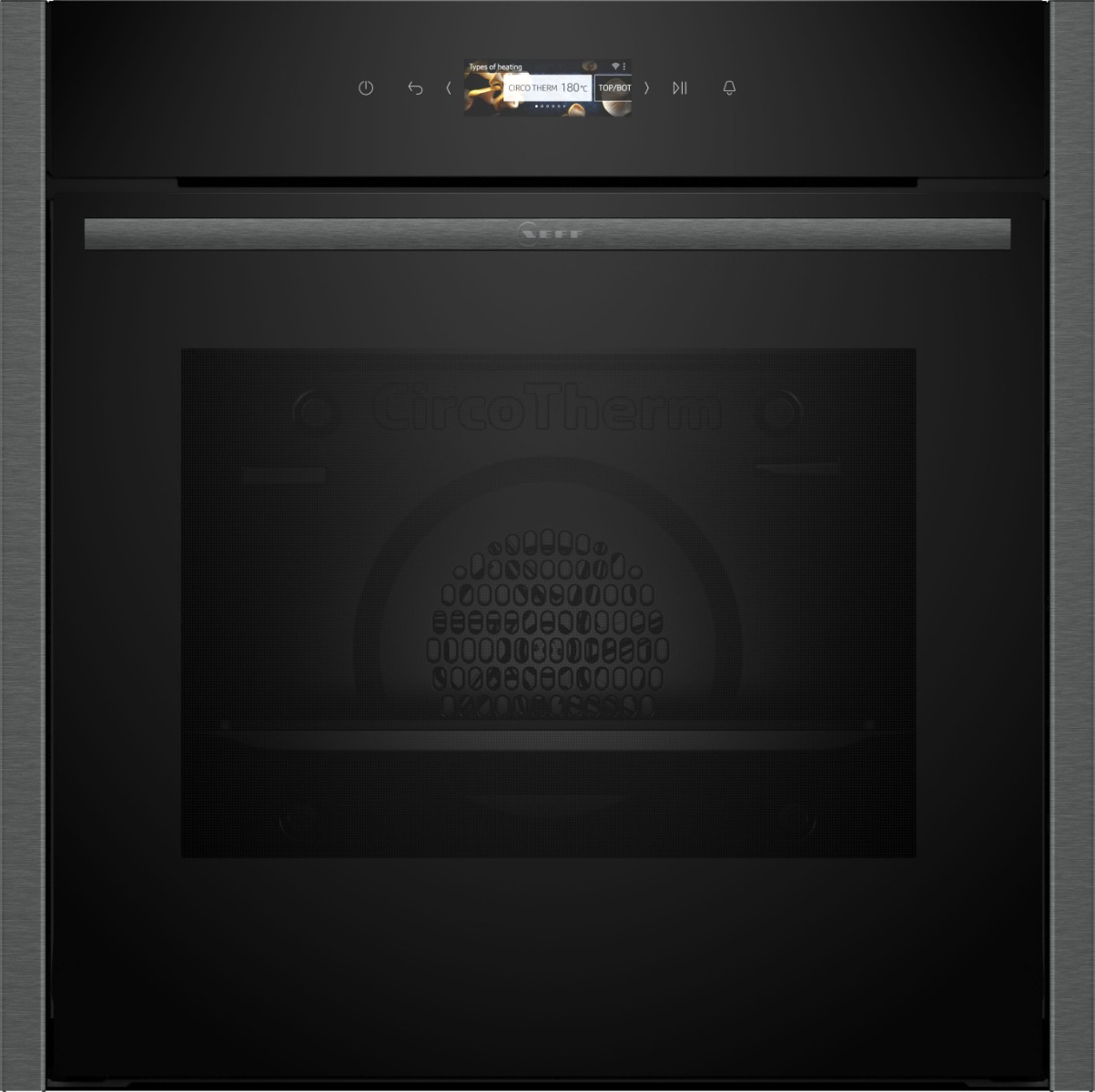 Neff B24CR71G0B Built-In Single Pyrolytic Oven - Black with Graphite-Grey Trim