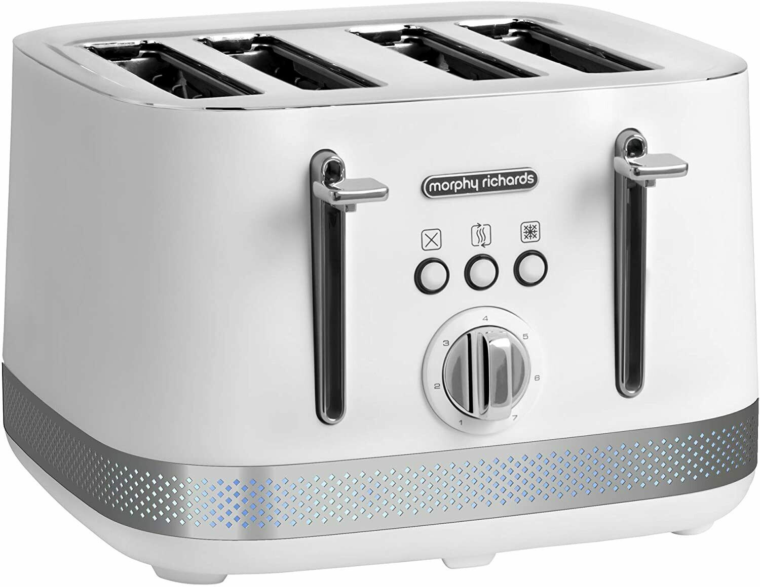 Morphy Richards 248021 Illumination 4 Slice Toaster - White/Stainless Steel