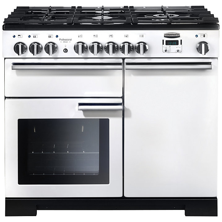 Rangemaster PDL100DFFWH/C Professional Deluxe 100 Dual Fuel Range Cooker| White