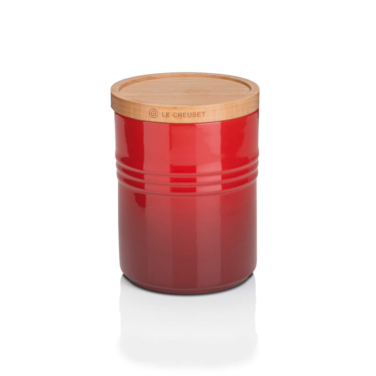 Le Creuset 9104440106 Medium Storage Jar + Wooden Lid - Cerise