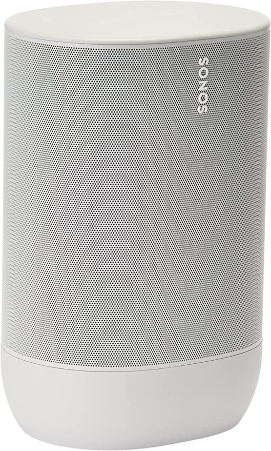 Sonos MOVE-WHT Portable Wireless Multi-Room Speaker With Google Assistant White