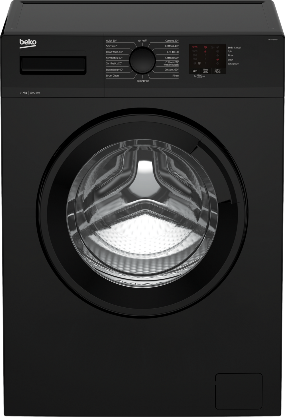 Beko WTK72041B 7Kg 1200 Spin Washing Machine Black