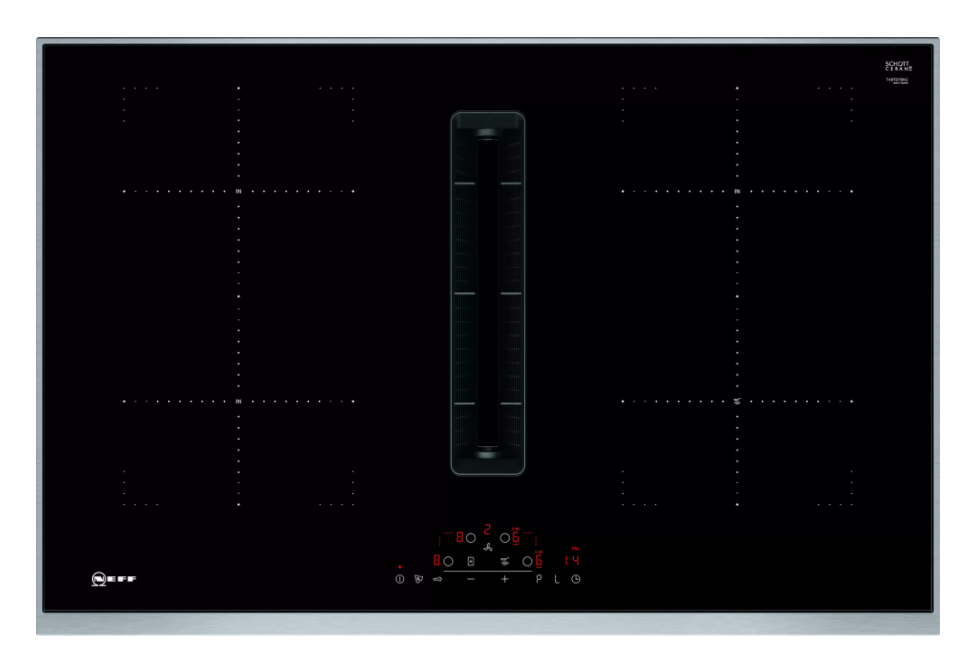 Neff T48TD7BN2 80cm Induction Hob With Integrated Ventilation System Black