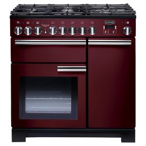 Rangemaster PDL90DFFCY/C Professional Deluxe 90 Dual Fuel Range Cooker| Cranberry