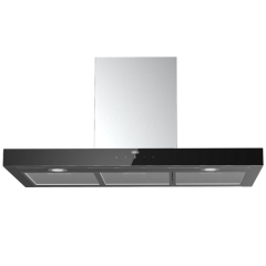 Belling LIN900STA 90cm Linear Box Style Chimney Cooker Hood Stainless Steel and Black