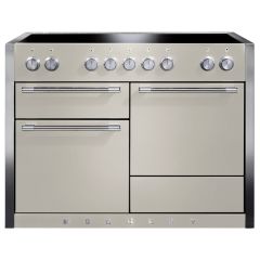 Mercury MCY1200EIOY 1200 Electric Induction Range Cooker-Oyster/Chrome Trim