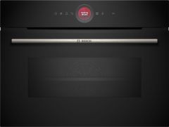 Bosch CMG7241B1B Serie 8 Built-In Compact Oven with Microwave Function|60 x 45cm - Black 