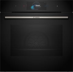 Bosch HSG7584B1 Serie 8 Built-In Single Oven With Steam Function - Black 