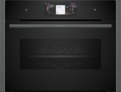 Neff C24FT53G0B Compact 45cm Steam Ovens - Black with Graphite-Grey Trim