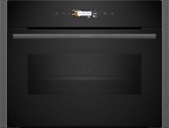 Neff C24MR21G0B Compact 45cm Ovens with Microwave - Black with Graphite-Grey Trim 
