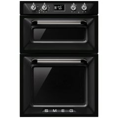Smeg DOSF6920N1 Victoria Built-In Multifunction Double Oven| Black