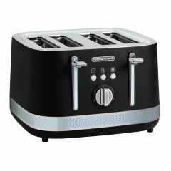 Morphy Richards 400000323 Illumination 4 Slice Toaster - Black/Stainless Steel