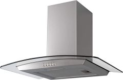 GDHA CGH70SS 70cm Curved Glass Cooker Hood 444448743 - Stainless Steel