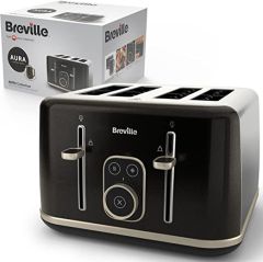 Breville VTR019 Aura 4 Slice Toaster - Shimmer Black Black