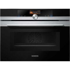 Siemens iQ700 CM656GBS6B Built In Compact Oven with Microwave Function-Stainless Steel