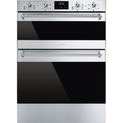 Smeg DUSF6300X Classic Under Counter Built-In Double Oven - Stainless Steel