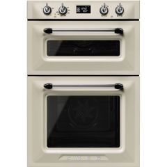 Smeg DOSF6920P1 60cm Victoria Built-In Multifunction Double Oven Cream