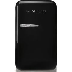 Smeg FAB5RBL5 40Cm Small 50S Style Right Hand Hinged Minibar Black