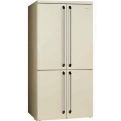 Smeg FQ960P5 90Cm Victoria Freestanding Four Door Fridge Freezer With Multizone Compartment Cream