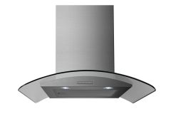 Belling CHIM604GSS 60cm Curved Glass Chimney Hood-Stainless Steel