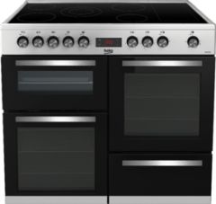 Beko KDVC100X Two separate fan ovens|Dedicated grill cavity|5 zone ceramic hob|Fully programmable
