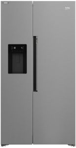 Beko ASP34B32VPS Freestanding American Style Fridge Freezer Water Ice Dispenser HarvestFresh - Stainless Steel