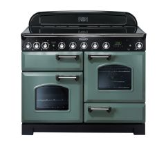 Rangemaster CDL110EIMG/C Classic Deluxe 110cm Electric Induction Range Cooker-Mineral Green/Chrome 