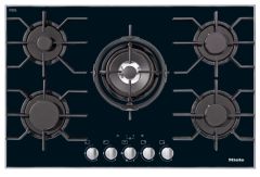 Miele KM30341 5 Zone Gas Hob With Wok Burner and Electronic Functions - Ceramic Base 