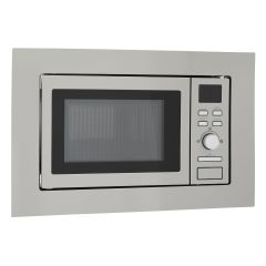 Montpellier MWBI17-300 Built-In Slim Depth Solo Microwave - Stainless Steel 