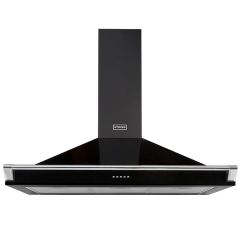 Stoves 444410249 110cm Richmond Chimney Cooker Hood with Rail - Black 