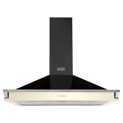 Stoves 444410244 90cm Richmond Chimney Cooker Hood with Rail - Cream 