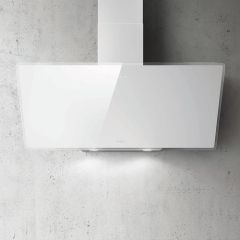Elica Shire 90cm White Glass Wall Mounted Hood 
