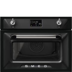 Smeg SO4902M1N 45Cm Height Victoria Black Compact Combination Multifunction Microwave Oven