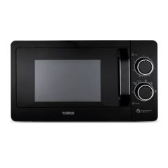 Tower T24042BLK 800W 20L Manual Microwave In Black