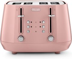 Delonghi CTY4003.PK Eclettica 4 Slice Toaster - Pink 
