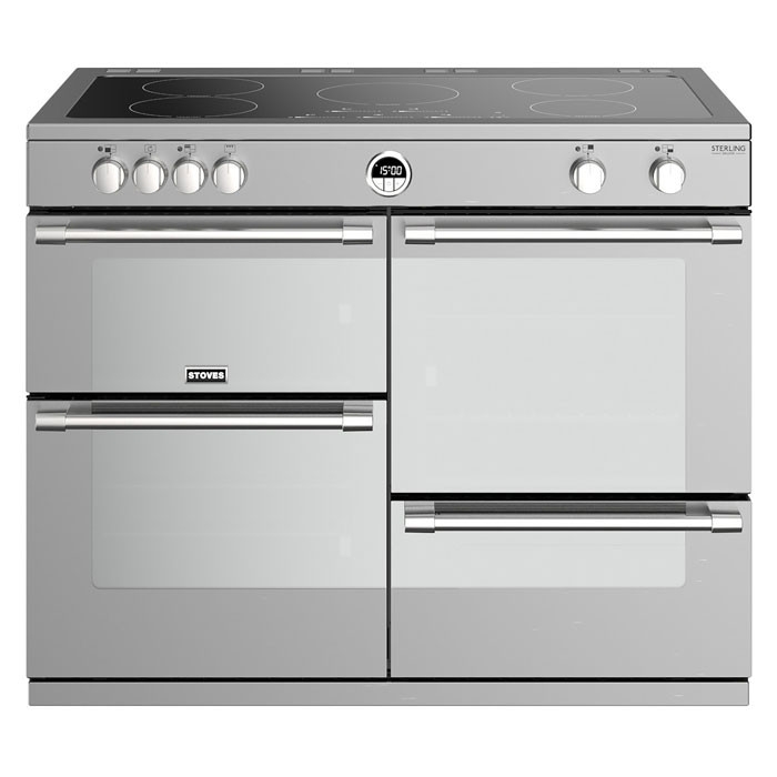 Stoves Sterling Deluxe STRDXS1100EiSS 110cm Electric Induction Range - Stainless Steel