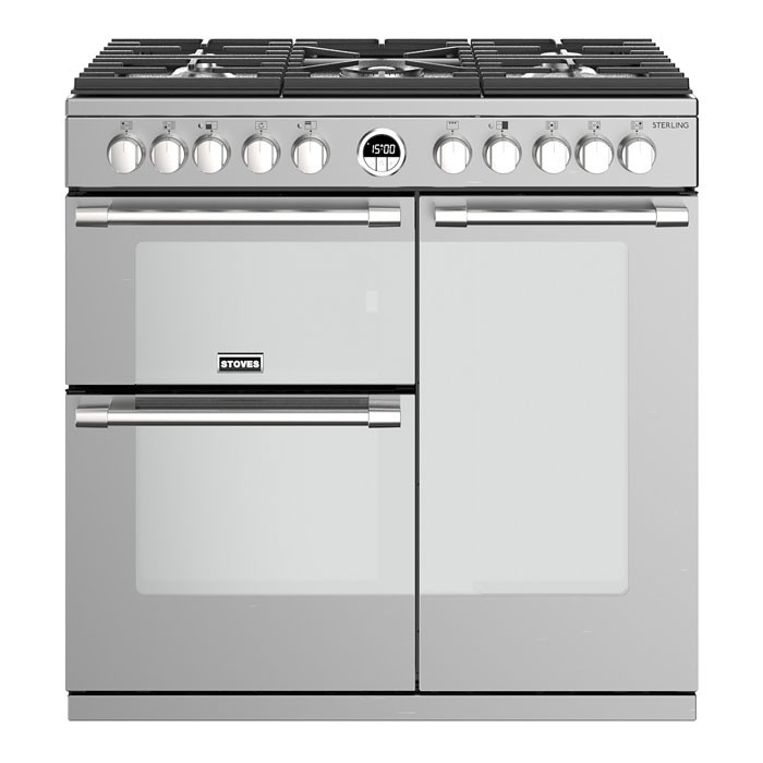 Stoves Sterling STRS900DFSS 90cm Dual Fuel Range Cooker Stainless Steel