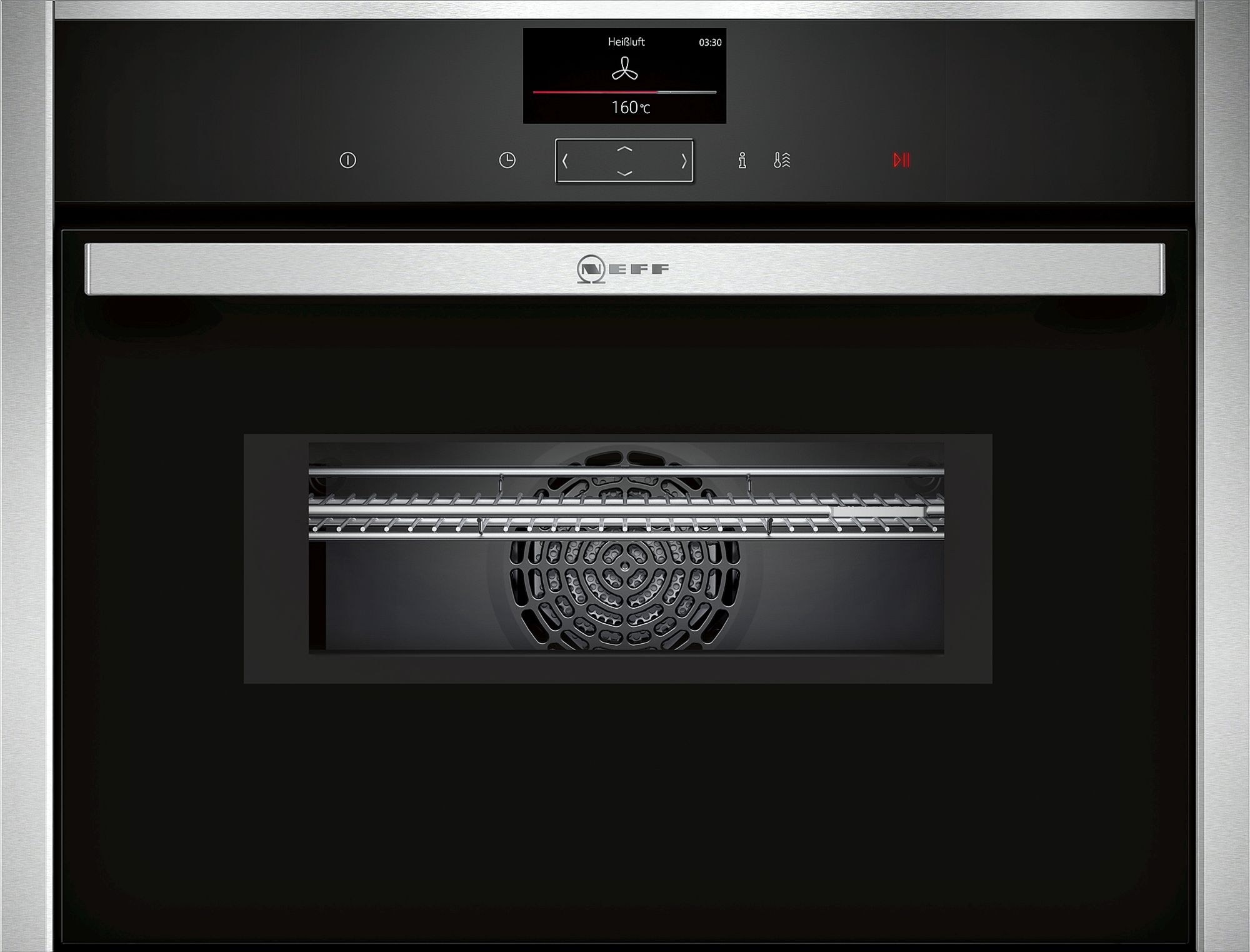 Neff C27MS22H0B 45cm Built-in Compact Oven with Microwave Function Stainless Steel