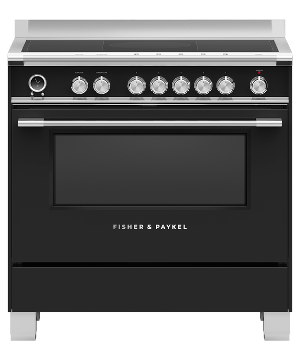 Fisher Paykel OR90SCI6B1 90cm Electric Induction Range Cooker-Black  