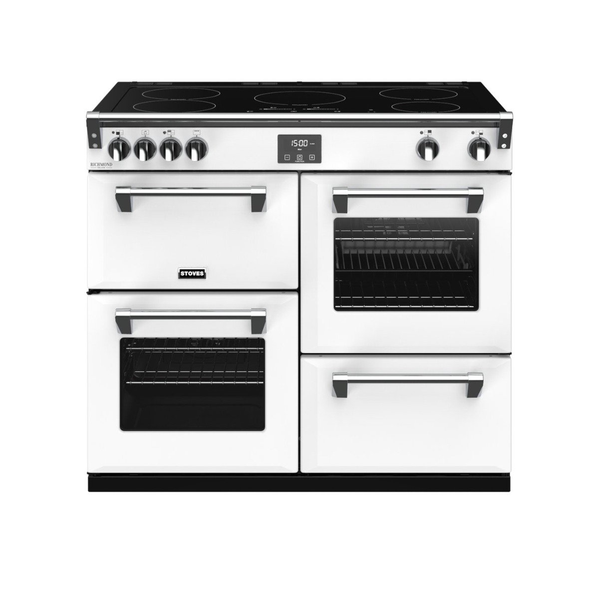 Stoves RCHDXS1000EICBIWH Richmond Deluxe 100cm Induction CB Range Cooker - Icy White