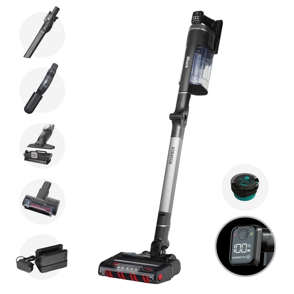 Shark IZ420UKT Cordless Stick Vac. with Anti Hair-Wrap Powerfin Technology & Flexology True Pet 