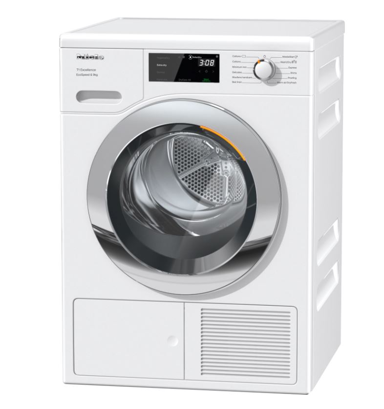 Miele TEH785WP Freestanding 9kg Heat Pump Tumble Dryer - 12 Drying Programmes - White